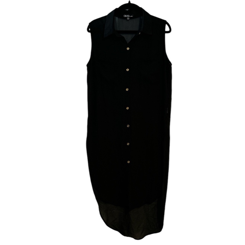 Cleo apparel Button Down Tunic Top With Slits On Sides